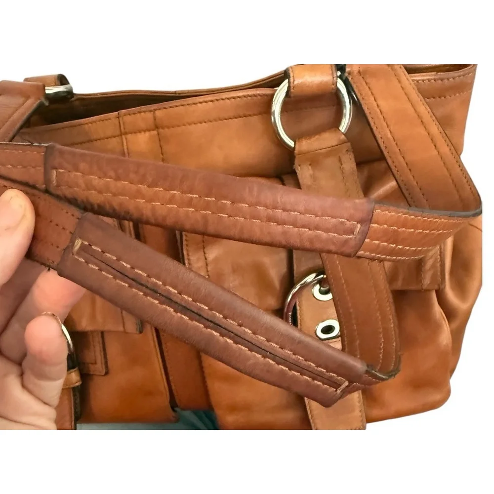 Active Seller!!Coach Soho Y2K Brandy Leather Purse Shoulder Bag Retro - Picture 6 of 14